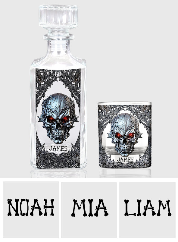 Cool Skull - Personalized Skull Whiskey Decanter Set