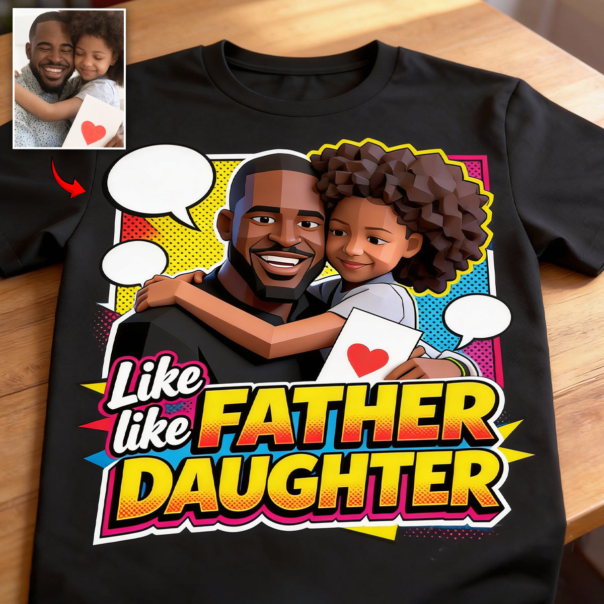 Popart Stil Geschenk - Personalisierte Vater T-Shirt und Hoodie