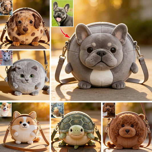 Pet Lovers Gift, Pet Mom - Personalized Dog Plush Crossbag