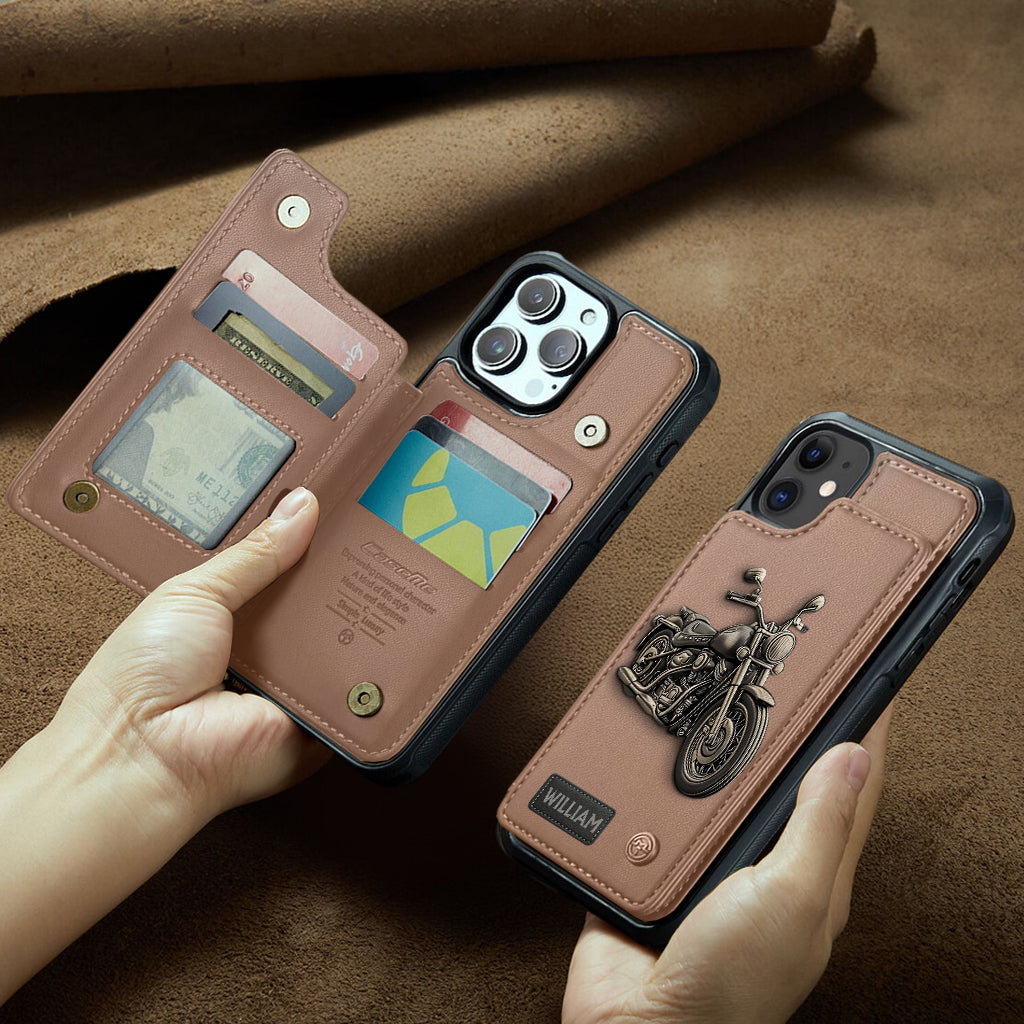 Étui portefeuille personnalisé pour motard passionné