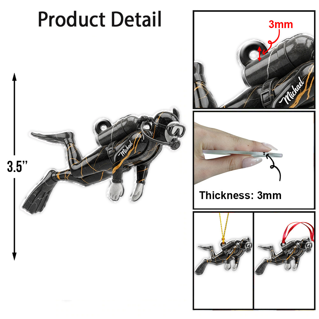 Love Scuba Diving - Personalized Scuba Diving Ornament