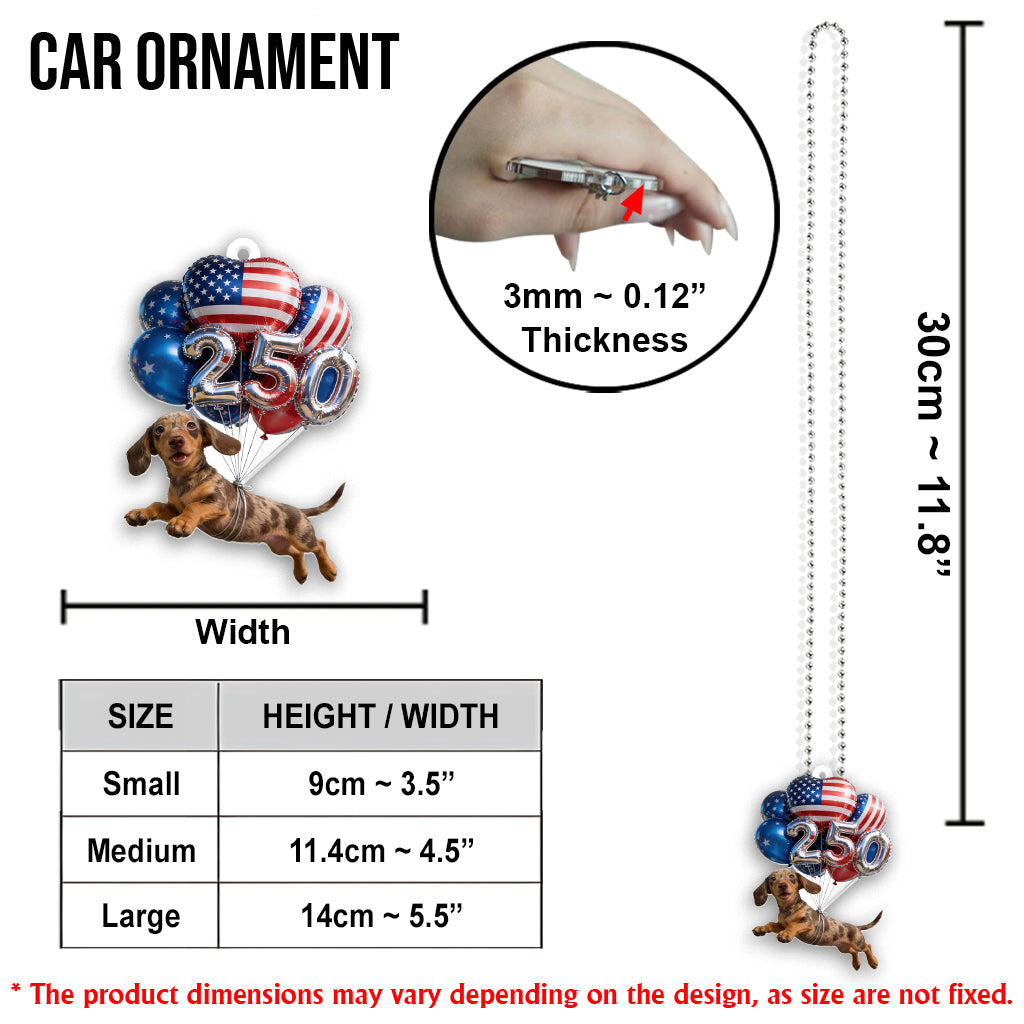 Ornement de Voiture Transparent Personnalisé pour Chien - 250 Ballons
