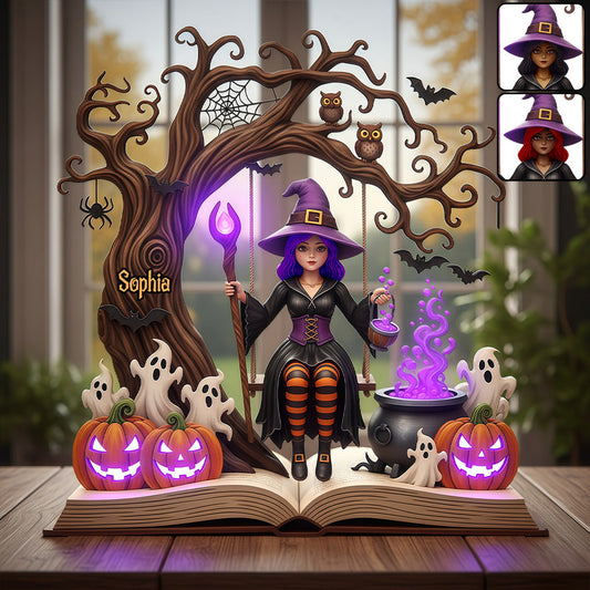 Magical Witch - Personalized Witch Custom Shaped Acrylic Plaque
