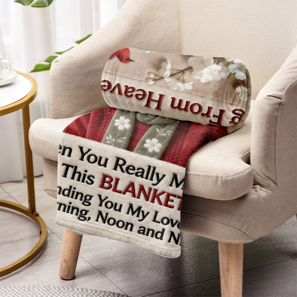 A Hug From Heaven - Personalized Memorial Blanket