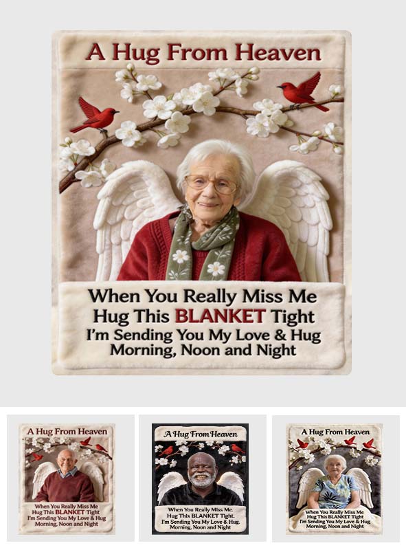 A Hug From Heaven - Personalized Memorial Blanket