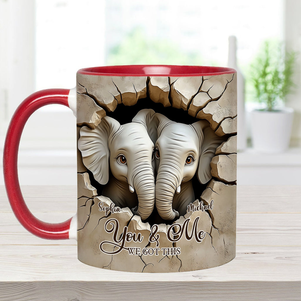 Toi et moi, on gère ! - Mug personnalisé avec motif éléphant