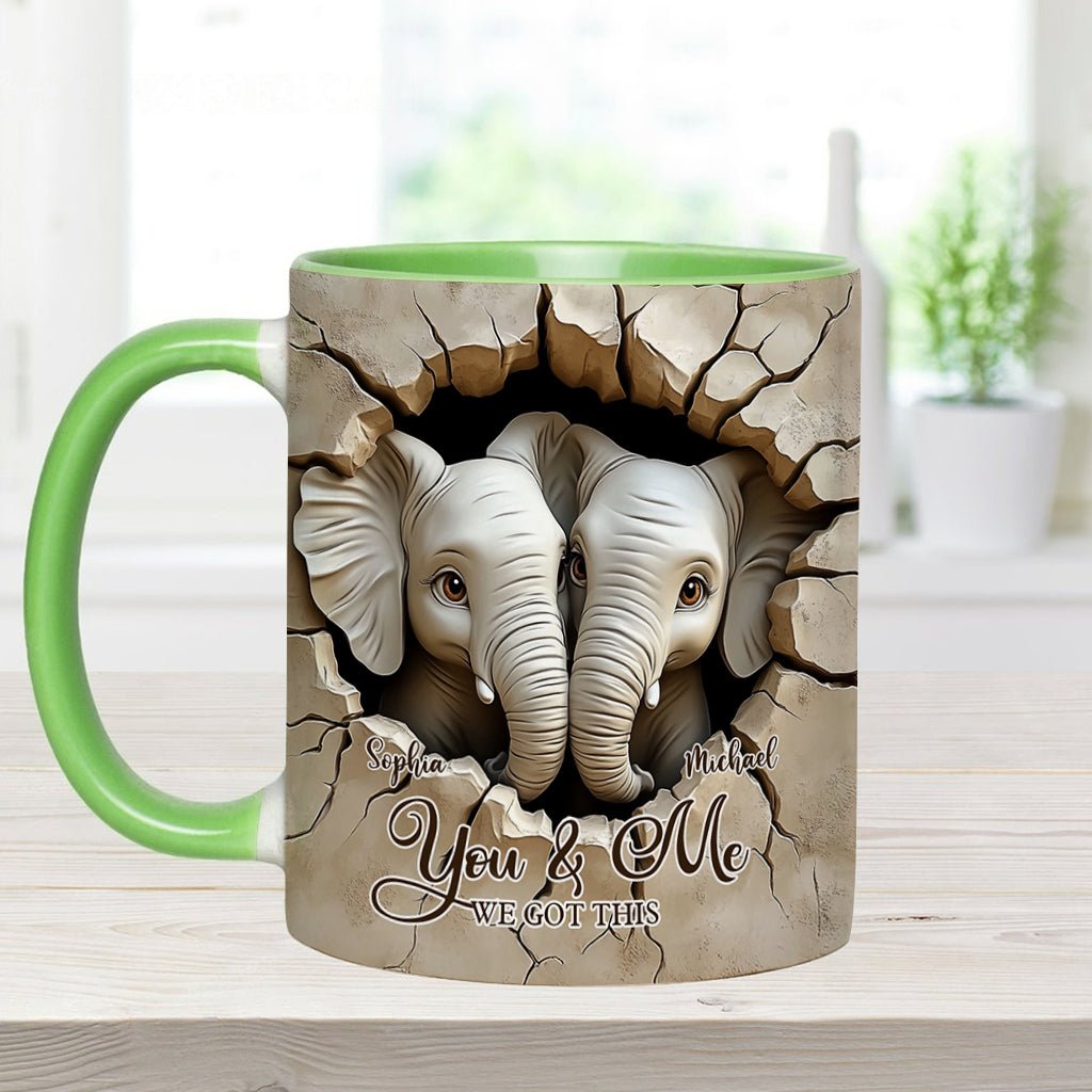 Toi et moi, on gère ! - Mug personnalisé avec motif éléphant