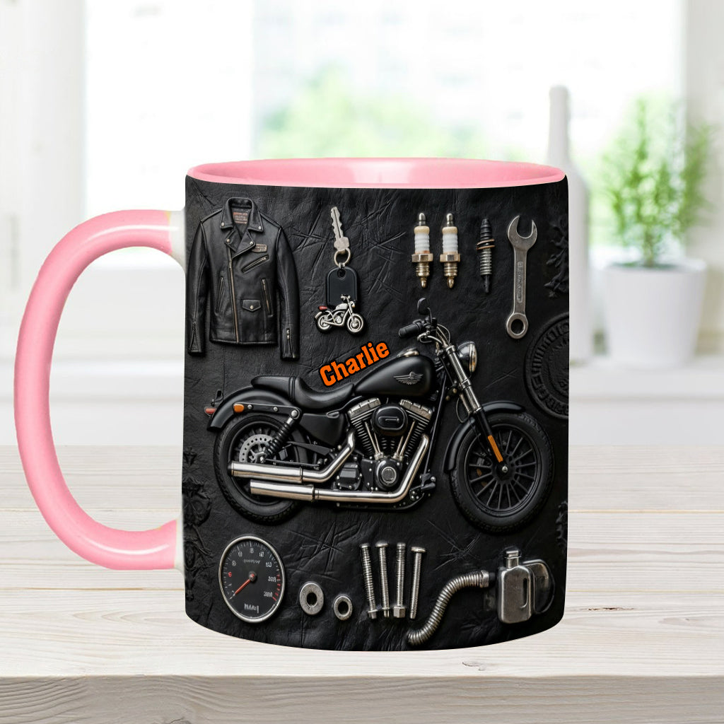 Motorcycle - Personalized Biker Accent Mug & Coaster