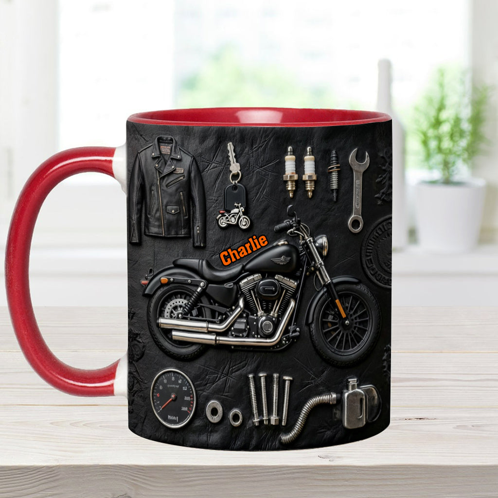 Motorcycle - Personalized Biker Accent Mug & Coaster
