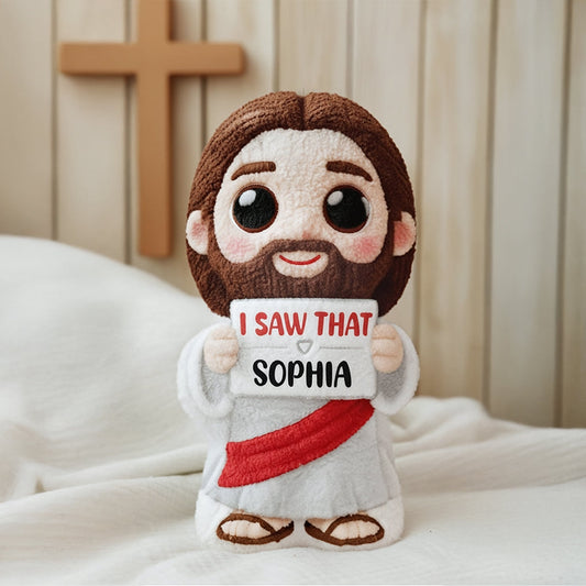 I Saw That - Personalized Christian Shaped Pillow