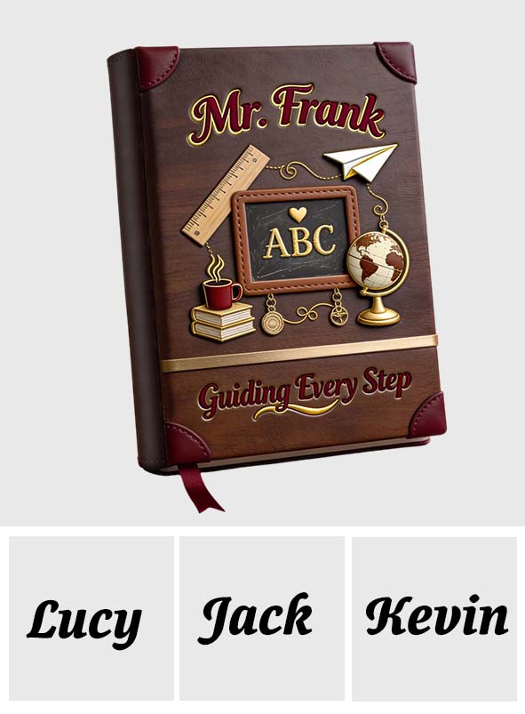 Vintage Teacher - Personalized Teacher Leather Journal