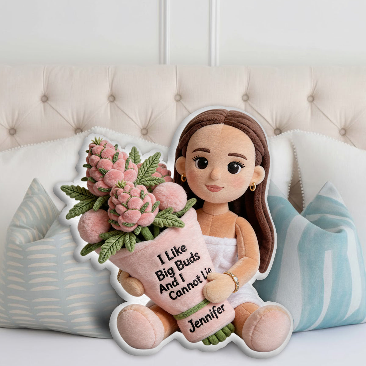 Lustiges Gras-Kissen – personalisiertes Kissen in Form von Gras aus Kunstfell