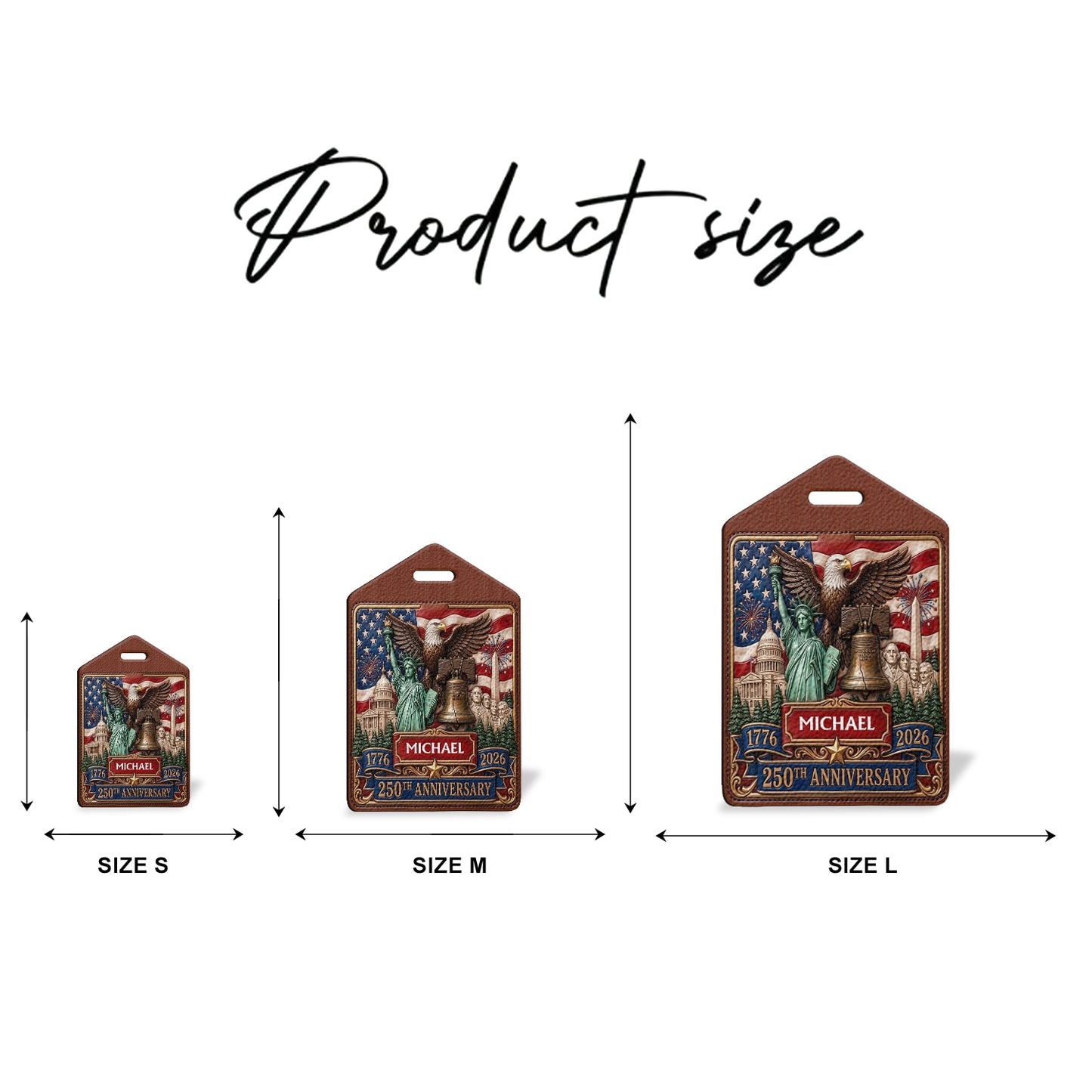 250th Anniversary - Personalized Independence Day/ 4th of July Passport Holder & Luggage Tag Set