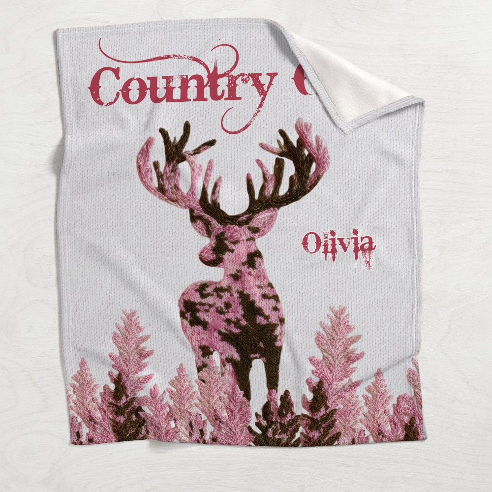Country Girl - Personalized Hunting Blanket