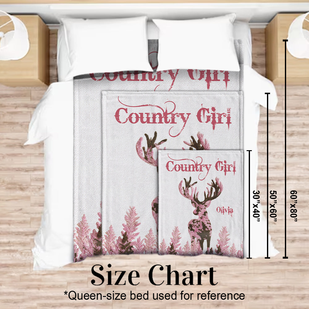 Country Girl - Personalized Hunting Blanket