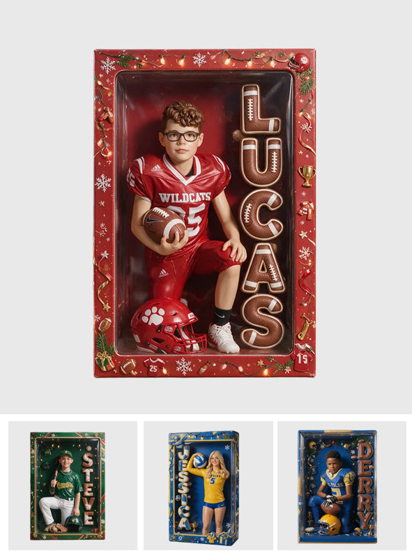 Personalisierte Sport-Fußball, Baseball, Volleyball, Basketball... - Individuelle Fußball-Acryl-Displaybox