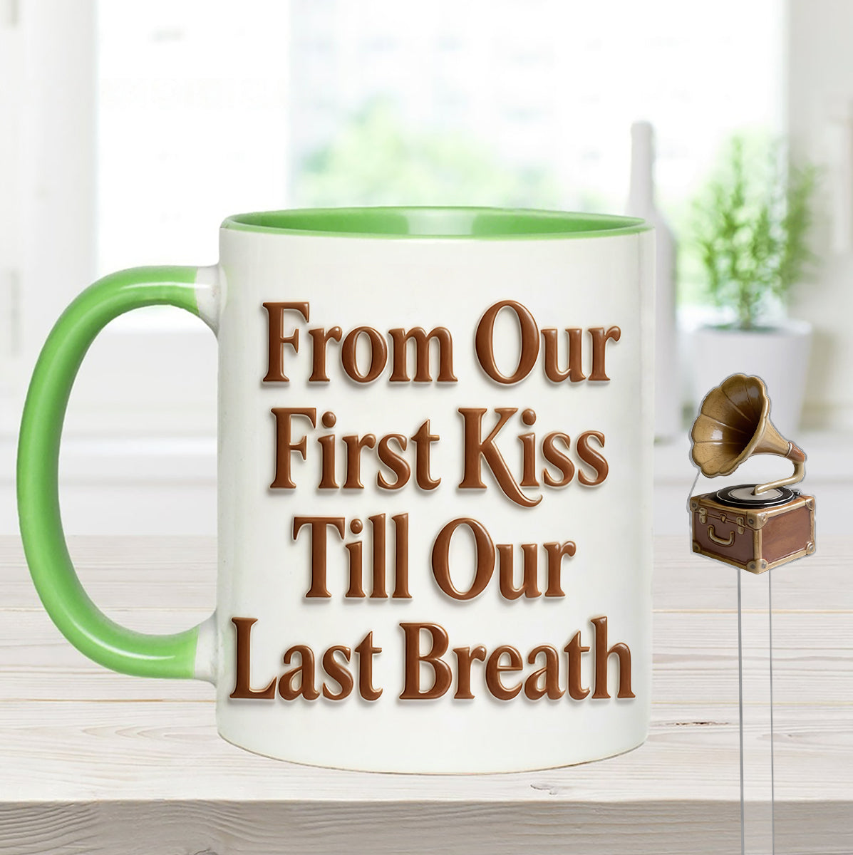 Custom From Any Photo - Personalized Couple Set Accent Mug with Acrylic Stirrers