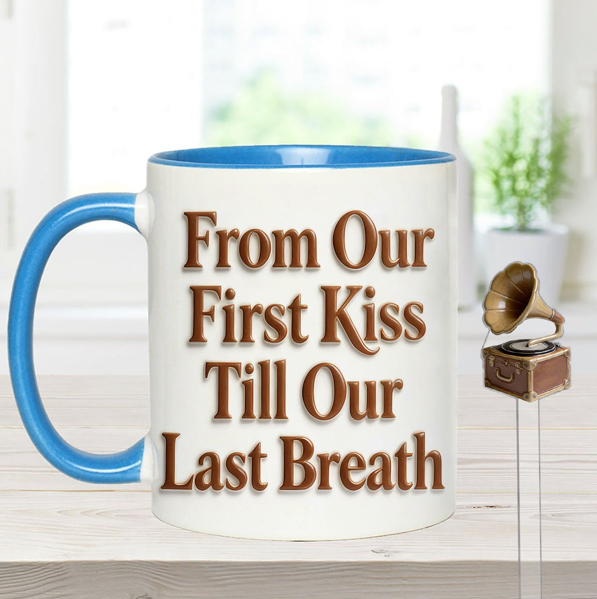 Custom From Any Photo - Personalized Couple Set Accent Mug with Acrylic Stirrers