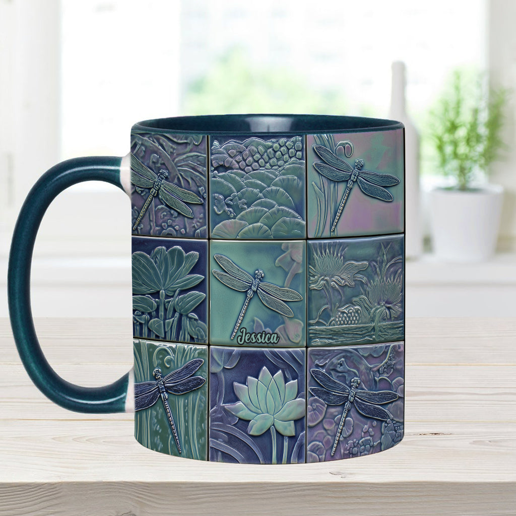 Just A Girl Who Loves Dragonfly - Personalized Dragonfly Accent Mug