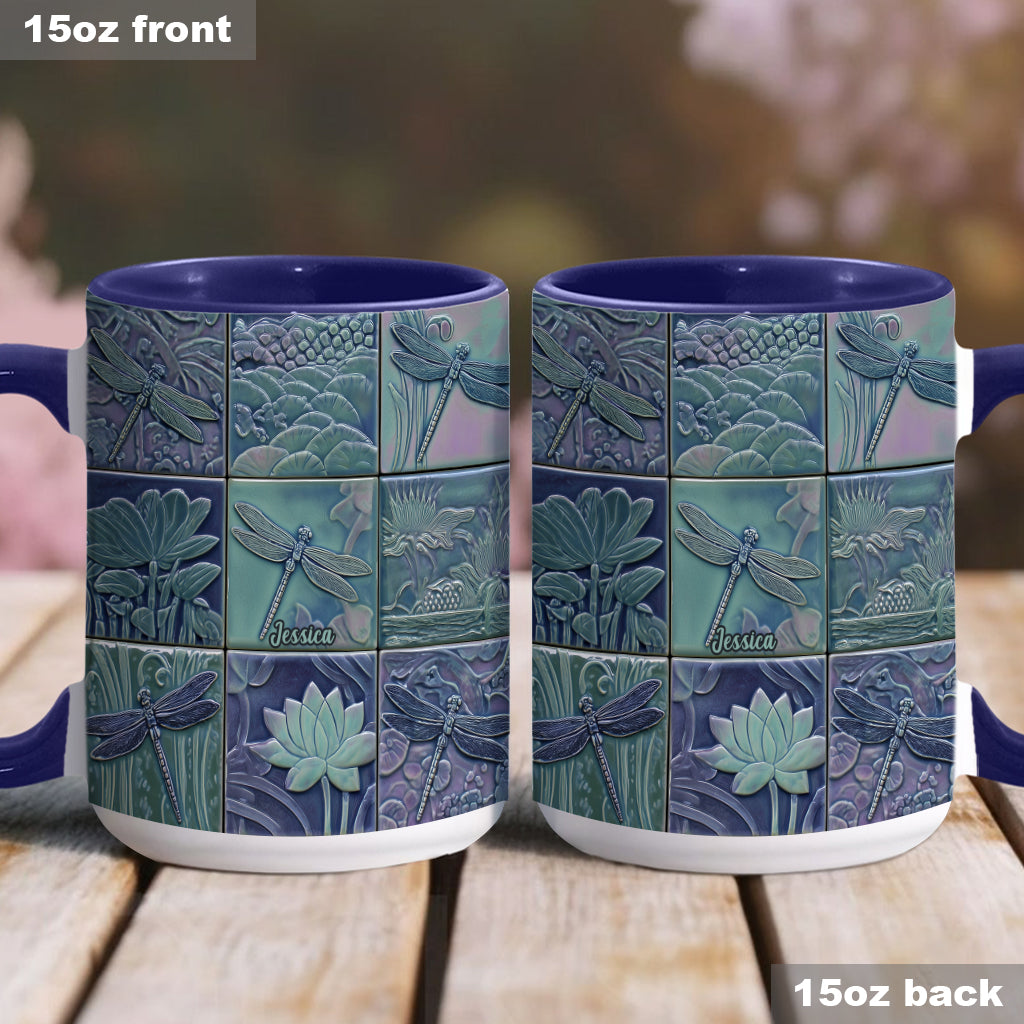 Just A Girl Who Loves Dragonfly - Personalized Dragonfly Accent Mug