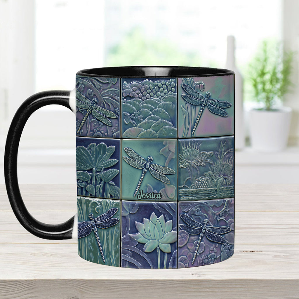 Just A Girl Who Loves Dragonfly - Personalized Dragonfly Accent Mug