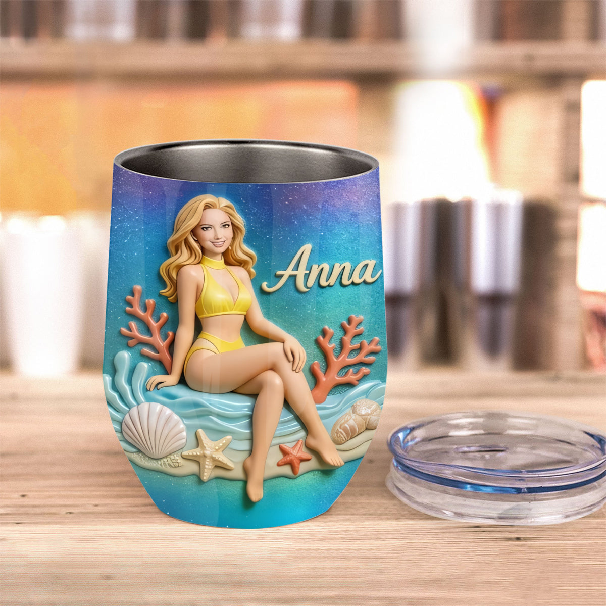 Endless Summer - Personalized Sea Lover Wine Tumbler