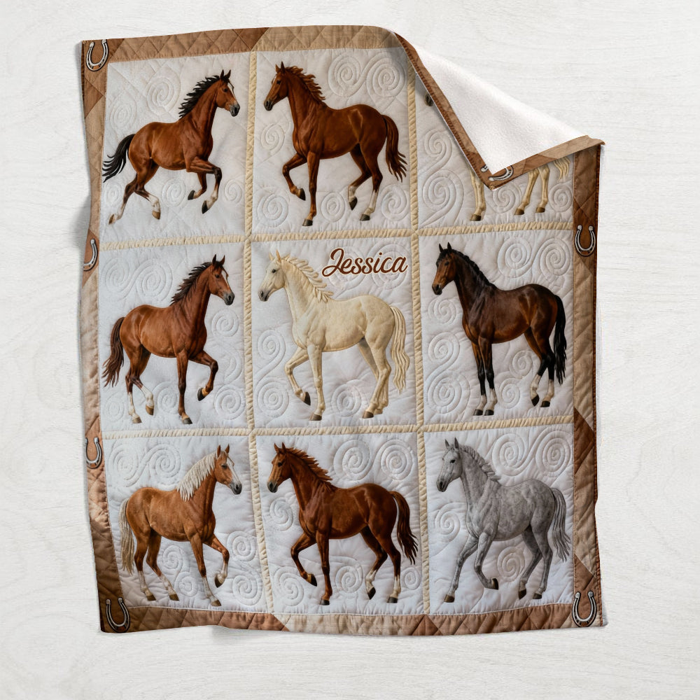 Love Horses - Personalized Horse Blanket