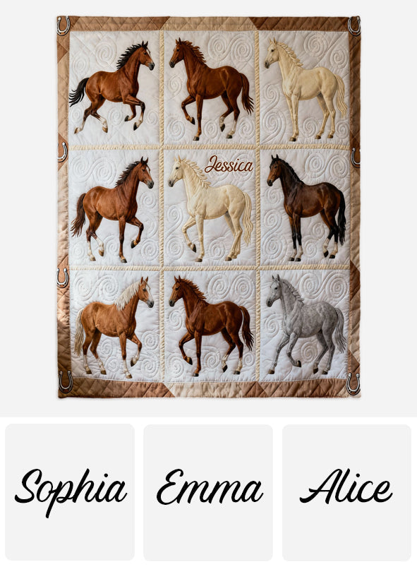 Love Horses - Personalized Horse Blanket