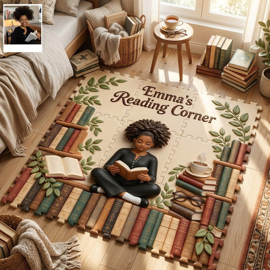 Leseecke - Personalisierte Buch-Schaum-Puzzlematte