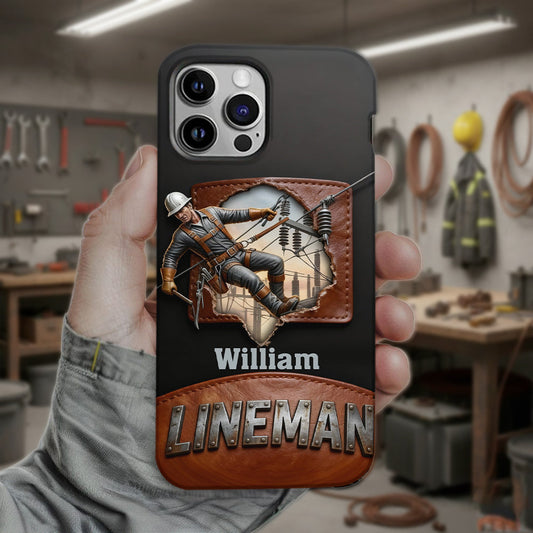 Coque de téléphone personnalisée « Lineman cool » avec impression intégrale