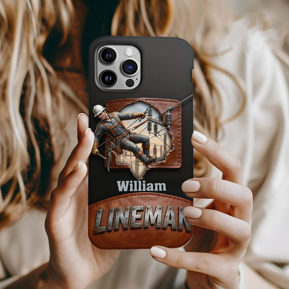 Coque de téléphone personnalisée « Lineman cool » avec impression intégrale