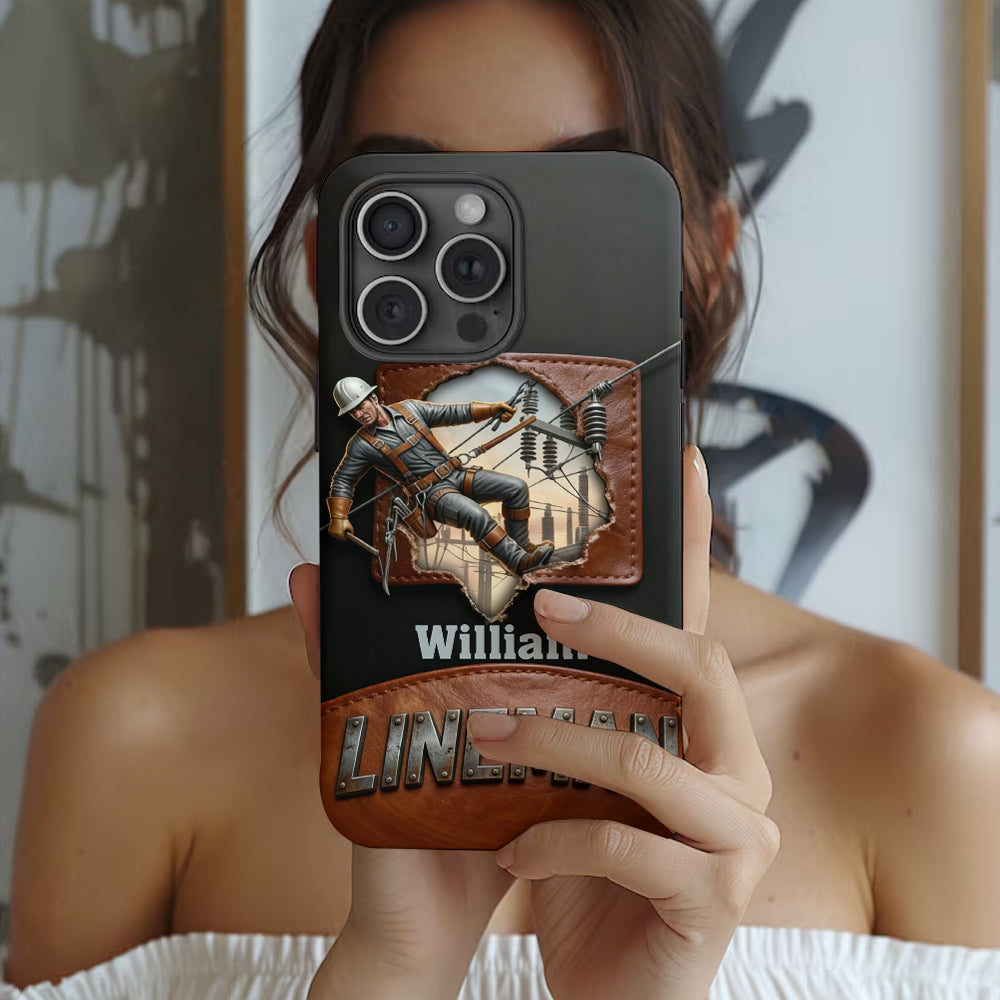 Coque de téléphone personnalisée « Lineman cool » avec impression intégrale