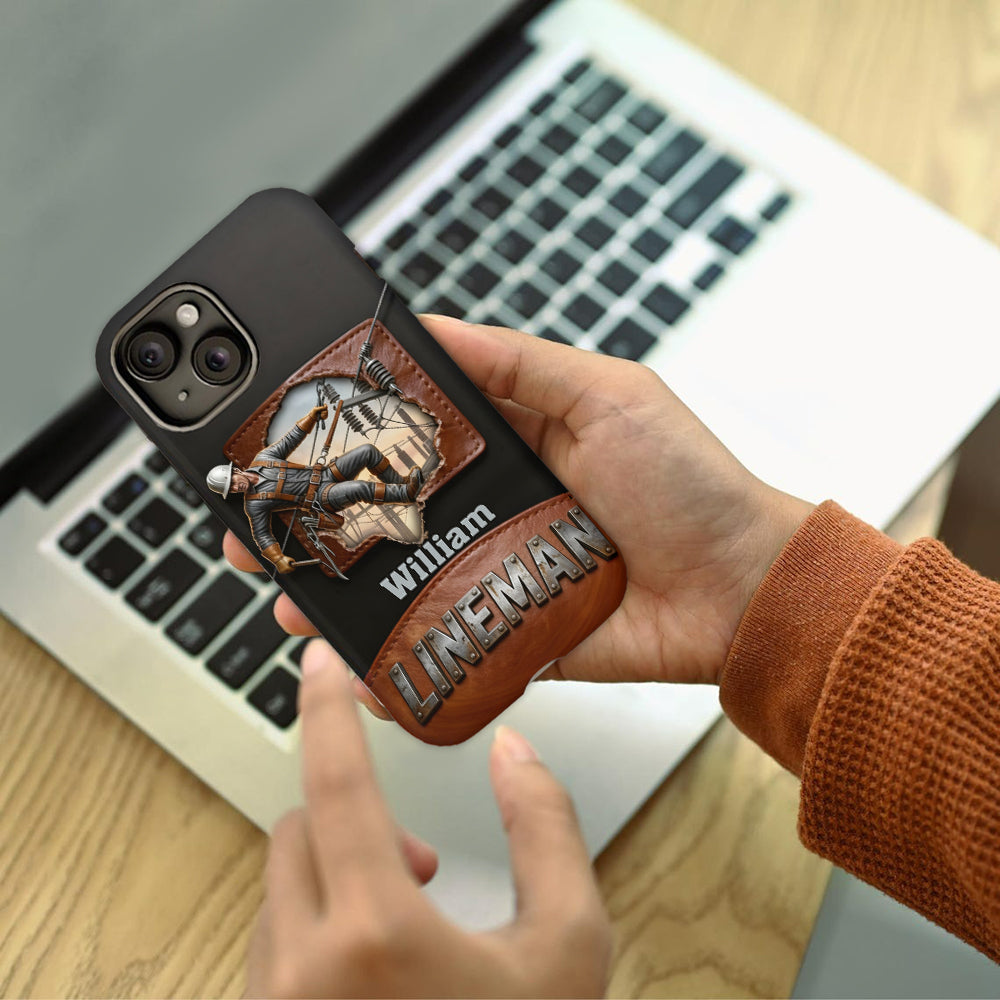 Coque de téléphone personnalisée « Lineman cool » avec impression intégrale