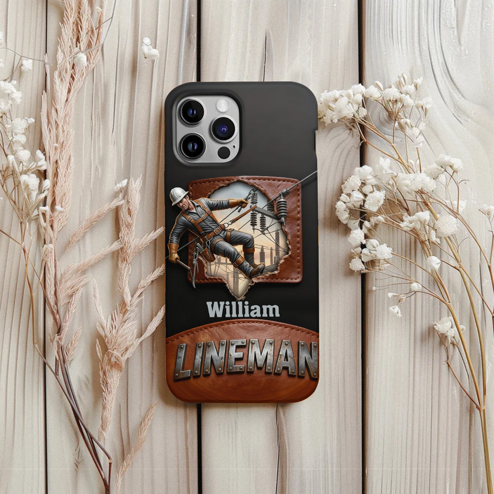 Coque de téléphone personnalisée « Lineman cool » avec impression intégrale