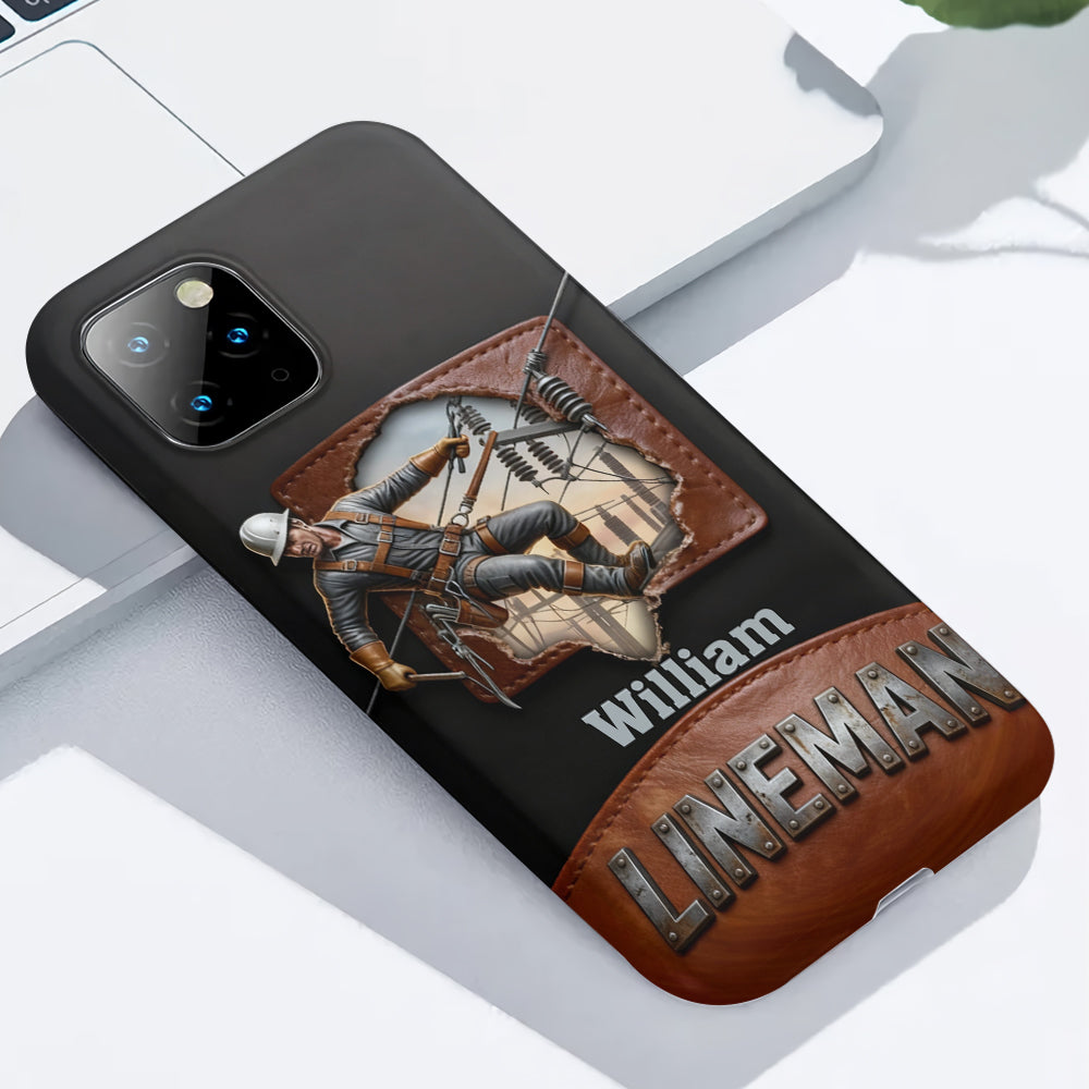 Coque de téléphone personnalisée « Lineman cool » avec impression intégrale