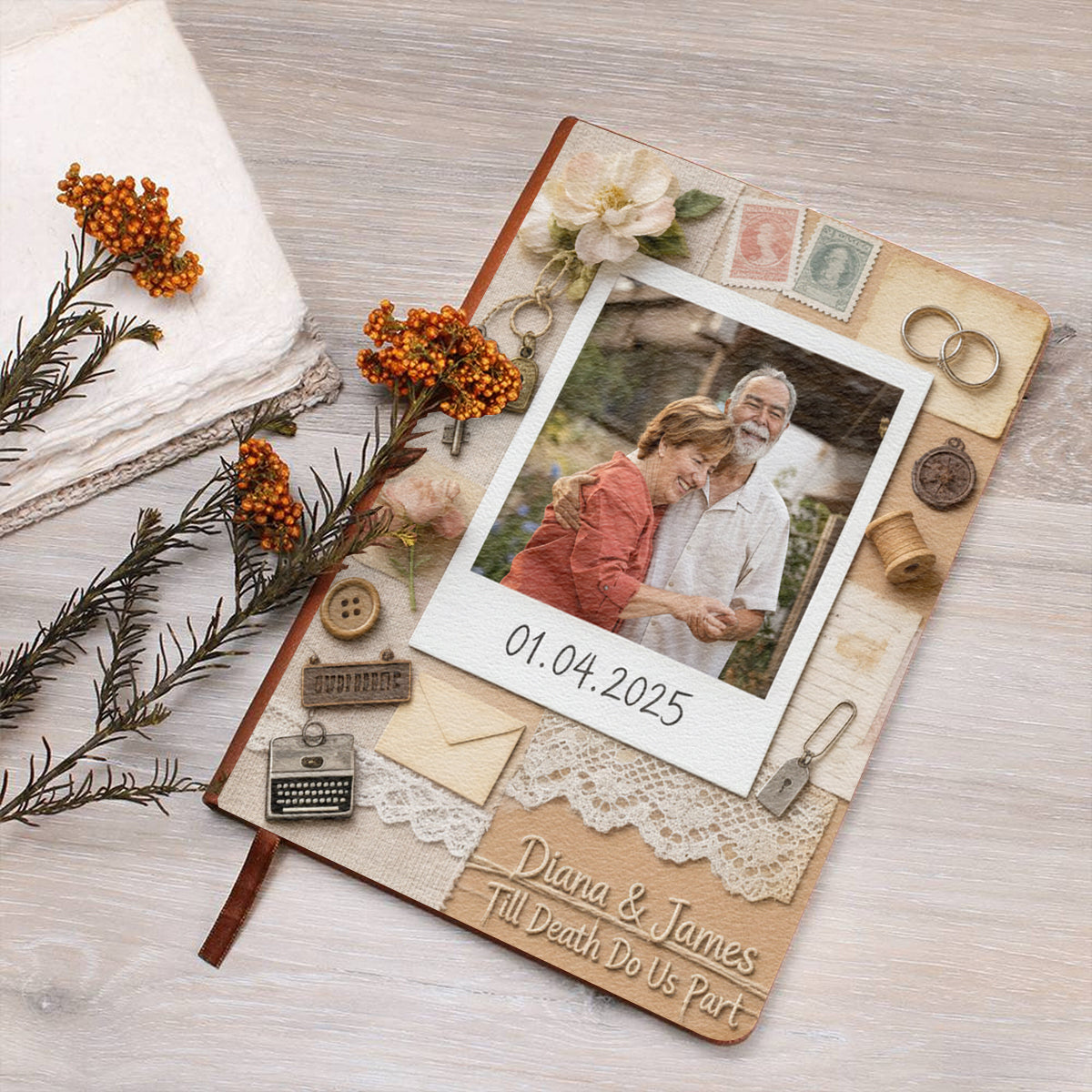 Love Letter To Husband, Boyfriend - Personalized Couple Leather Journal