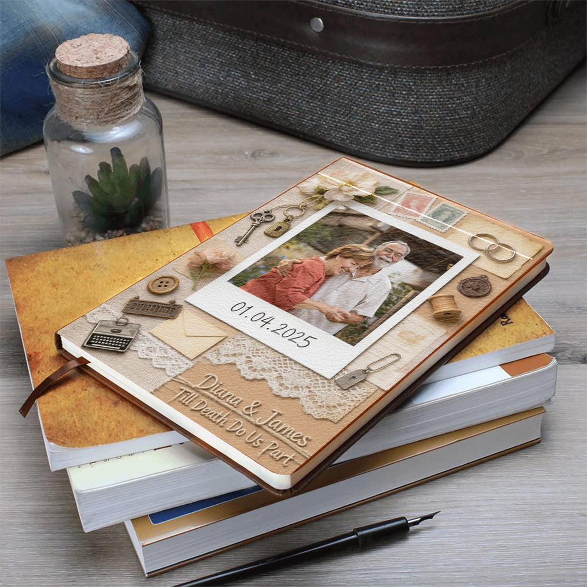 Love Letter To Husband, Boyfriend - Personalized Couple Leather Journal