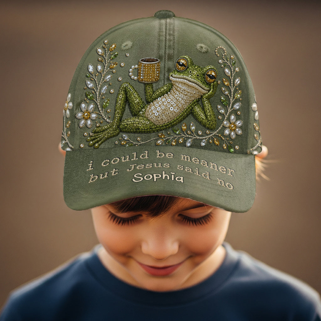 Jesus Save My Life, Funny Sarcastic Gift For Christians - Personalized Frog Classic Cap