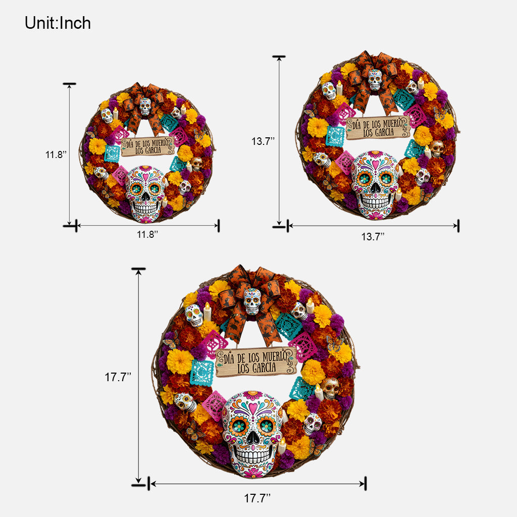 Día De Los Muertos – Personalisiertes Holzschild für Latina-Frauen in individueller Form