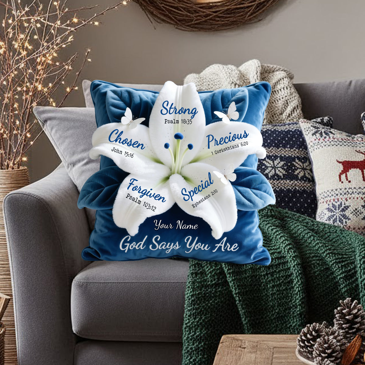 God Says You Are Perfect Gift For Your Loved Ones - Personalized Christian Faux Fur Shaped Pillow