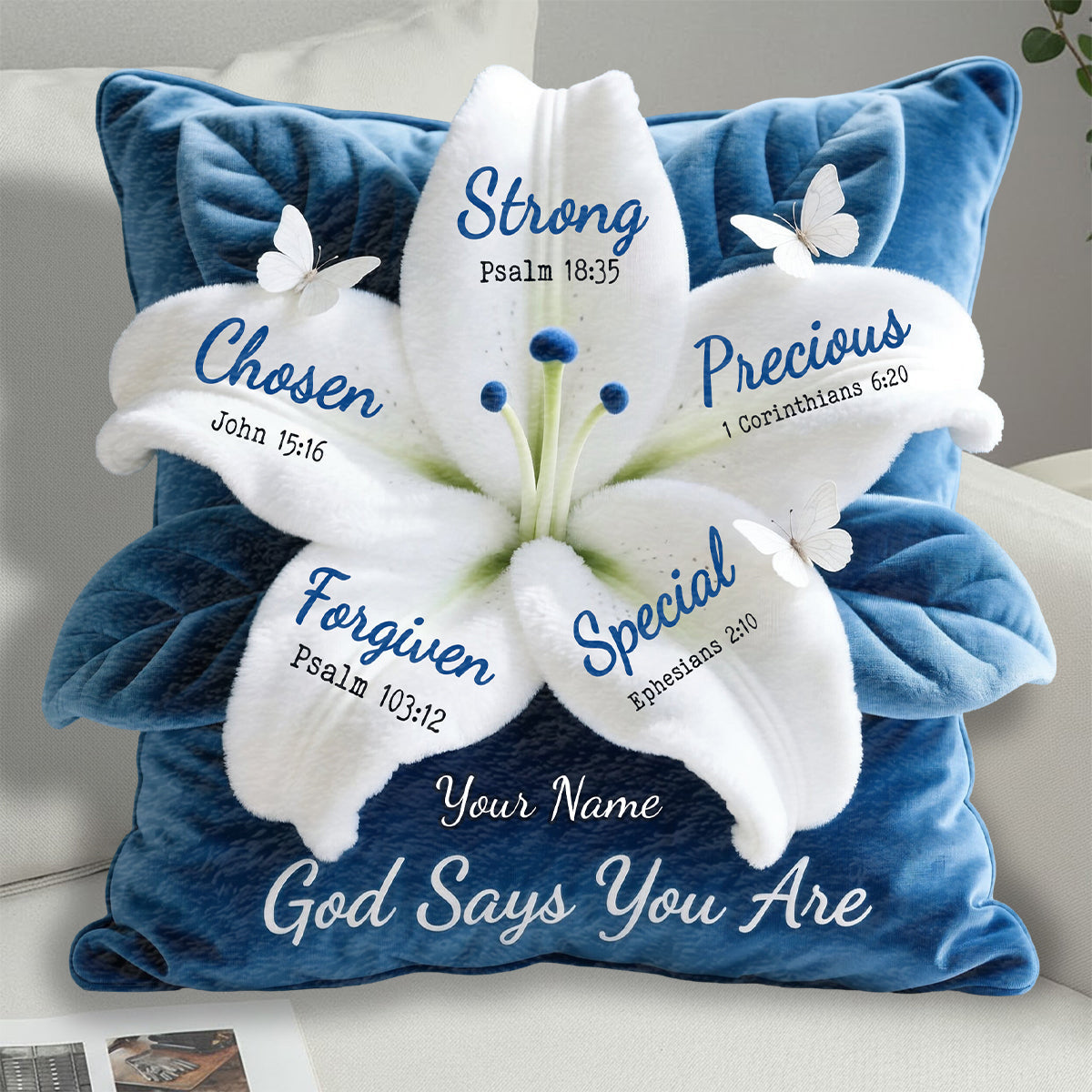 God Says You Are Perfect Gift For Your Loved Ones - Personalized Christian Faux Fur Shaped Pillow