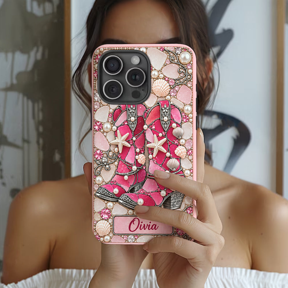 Cowgirl Boots - Personalized Cowgirl Full Print Phone Case