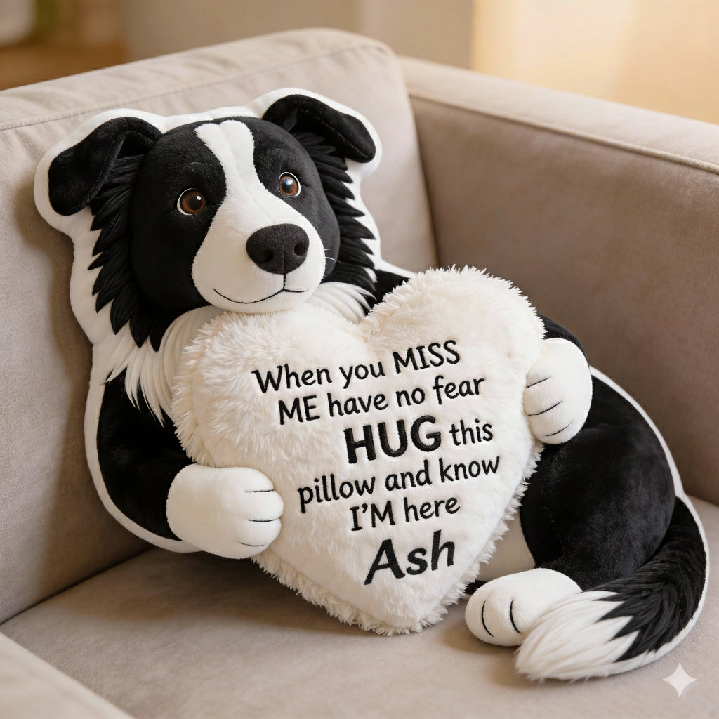 Custom From Photo - When You Miss Me - Personalized Memorial Faux Fur Shaped Pillow