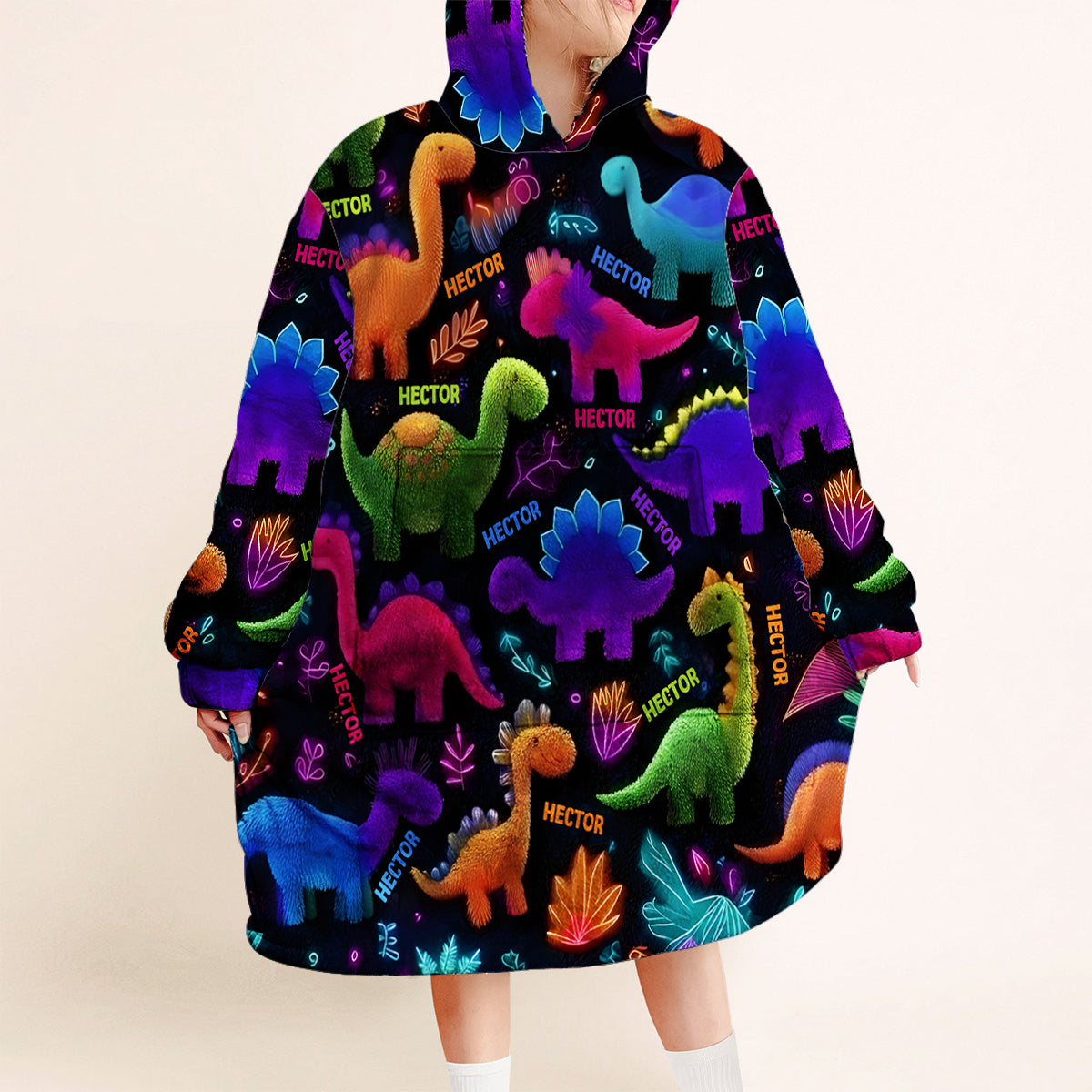 Boys' Casual Warm Outfit for Autumn and Winter - Personalized Kid Blanket Hoodie