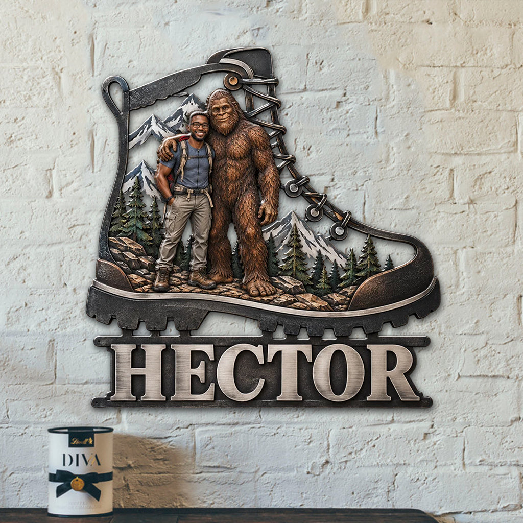 Hiking Expert - Personalized Hiking 3D Printed Cut Metal Sign