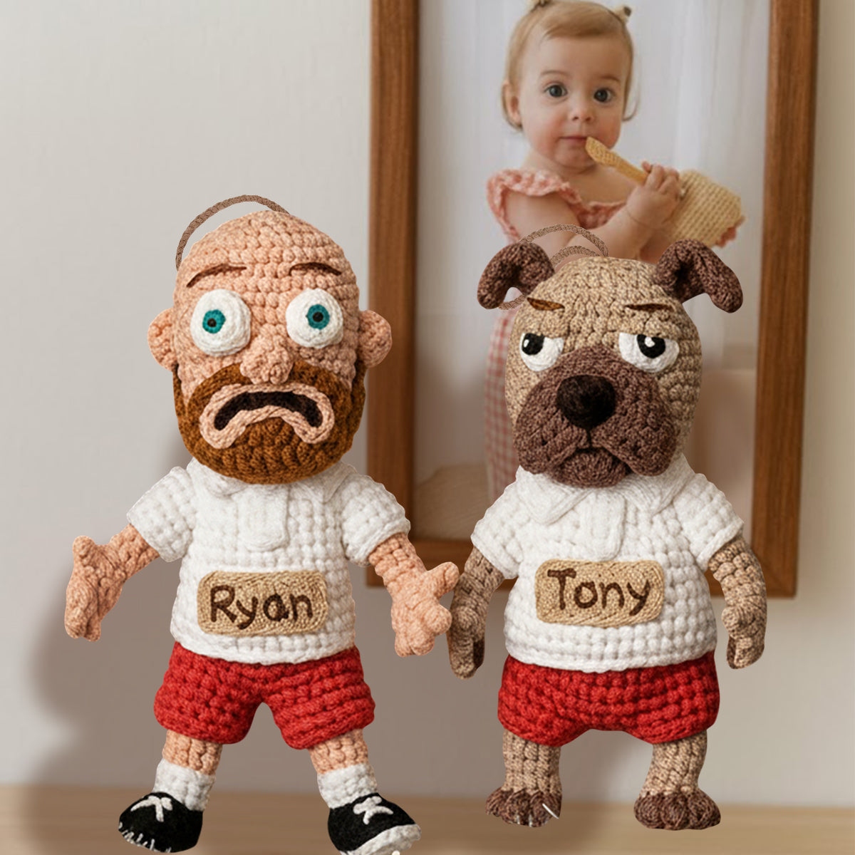 Merry Furry Christmas - Personalized Dog Handmade Crochet Ornament