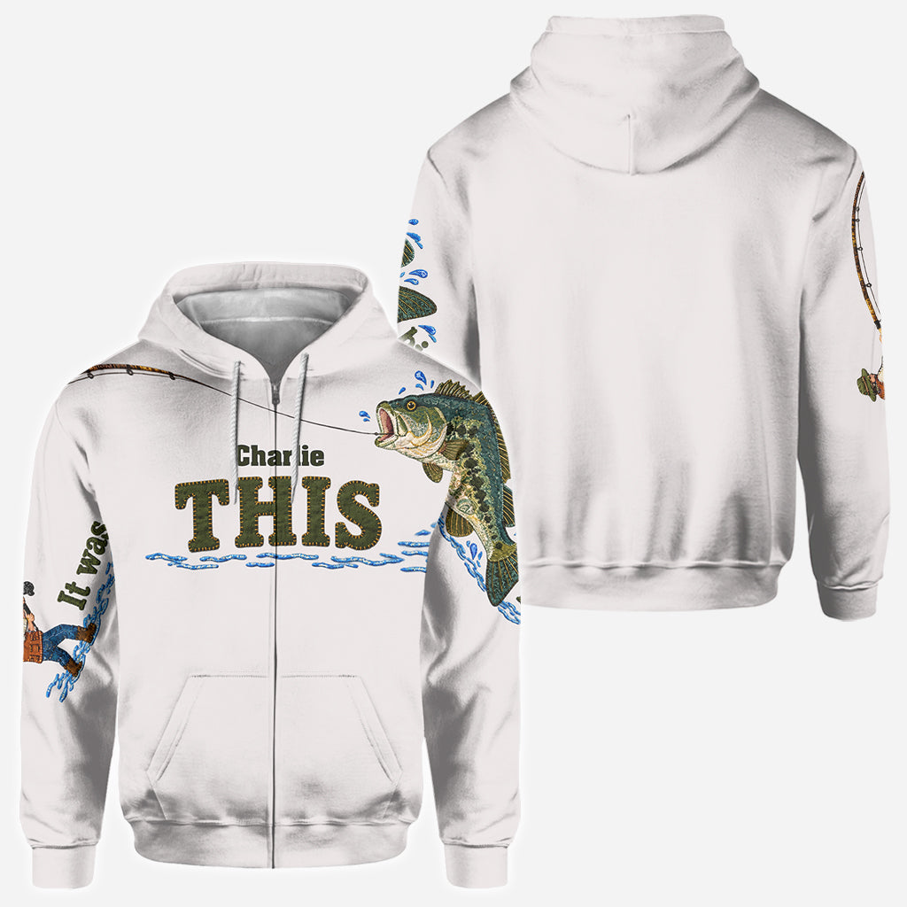 Frag mich, wie groß es war - Personalisiertes Angelshirt