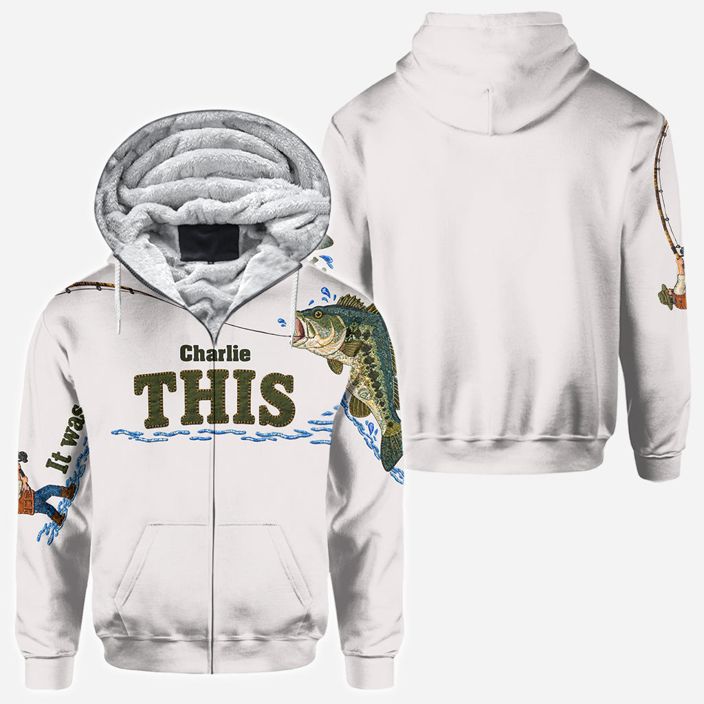 Frag mich, wie groß es war - Personalisiertes Angelshirt