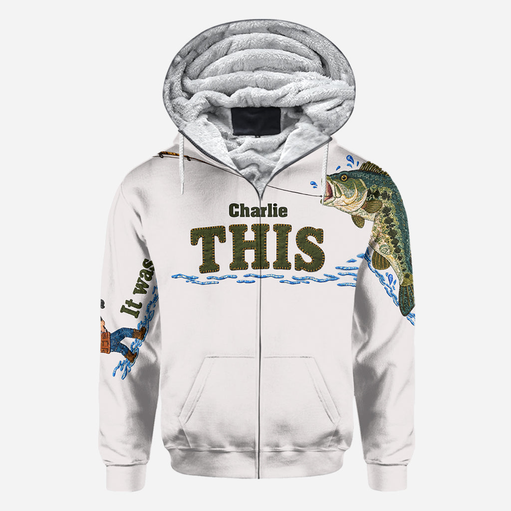 Frag mich, wie groß es war - Personalisiertes Angelshirt