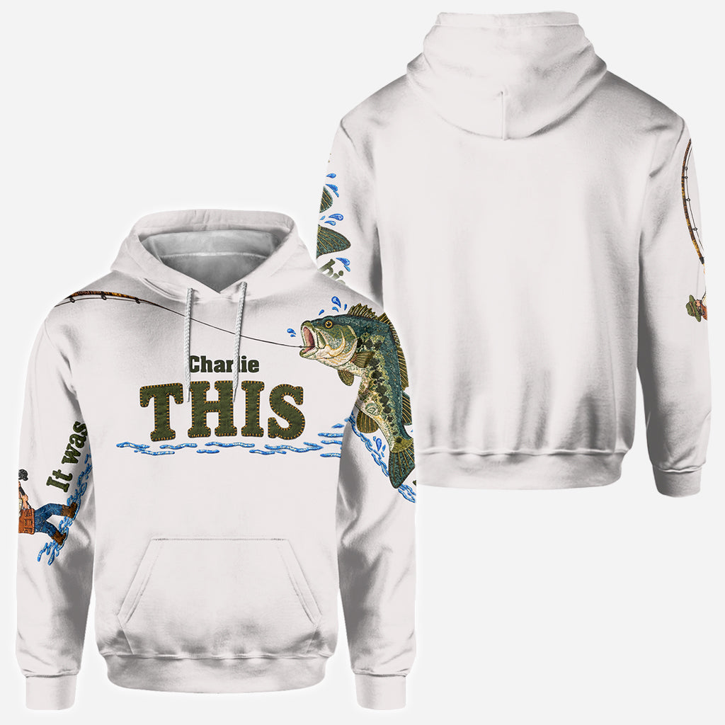 Frag mich, wie groß es war - Personalisiertes Angelshirt